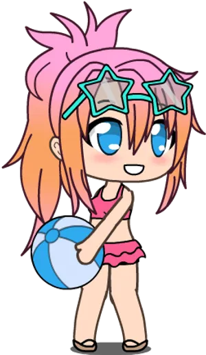 Animated Summer Beach Ball Girl