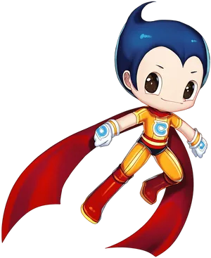 Animated Superhero Character PNG image