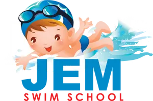 Animated Swim School Logo PNG image