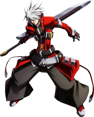 Animated Sword Wielding Character PNG image