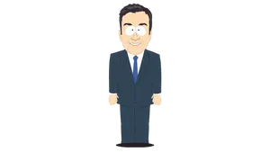 Animated Talk Show Host Character PNG image