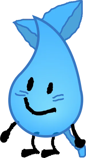 Animated Teardrop Character PNG image
