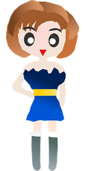 Animated Teen Girl Character PNG image