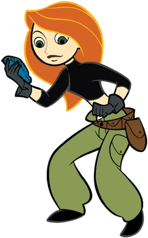Animated Teen Heroine Action Pose.png PNG image