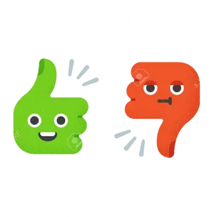 Animated Thumbs Upand Down PNG