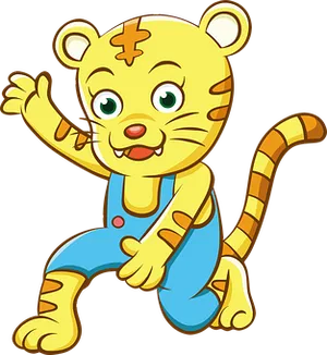 Animated_ Tiger_ Character_ Greeting
