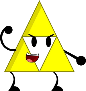 Animated Triforce Character PNG image