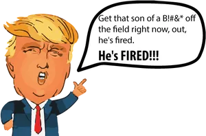 Animated Trump Firing Statement PNG image