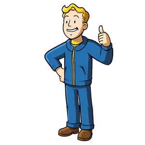 Animated Vault Boy Artwork Png 06202024 PNG image