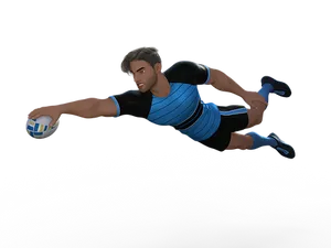 Animated Volleyball Dive Save