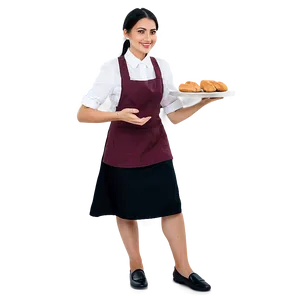 Animated Waitress Character PNG 06272024 PNG