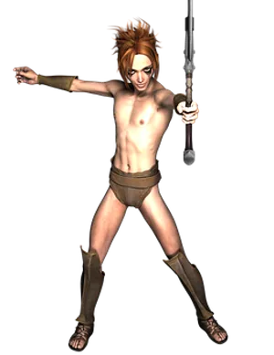 Animated Warrior Stance PNG image