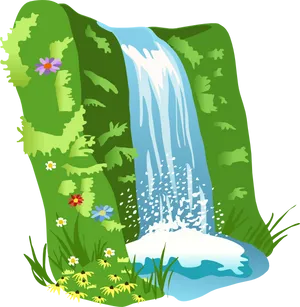 Animated Waterfall Nature Scene