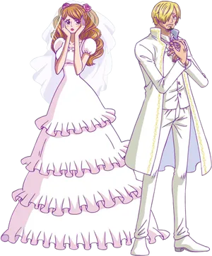 Animated Wedding Couple Illustration