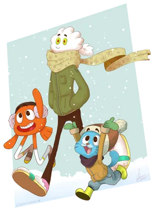 Animated Winter Fun PNG image