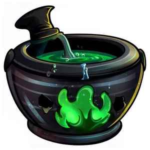 Animated Witch Cauldron PNG Hih
