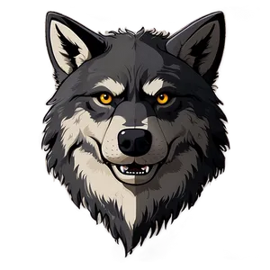 Animated Wolf Face Character Png Ahl68 PNG image