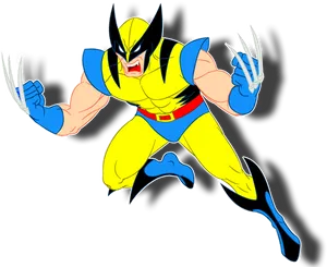 Animated Wolverinein Action PNG image