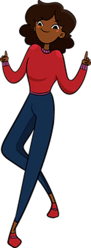 Animated Woman Dancing Pose