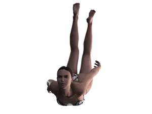 Animated Woman Diving Pose
