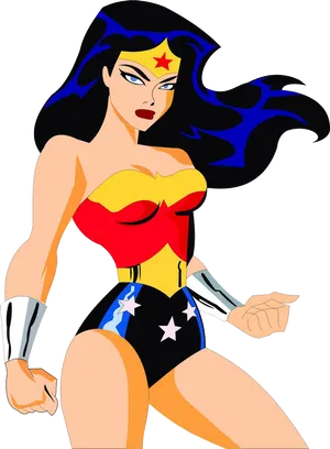 Animated Wonder Woman Portrait