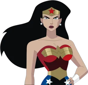 Animated Wonder Woman Portrait