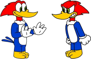 Animated Woodpecker Characters PNG