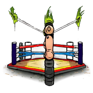 Animated Wrestling Ring Scene PNG Ova