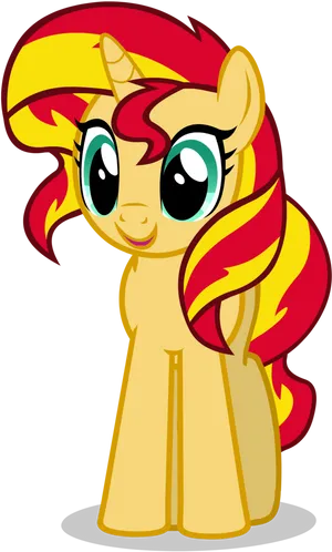 Animated Yellow Pony Character.png PNG