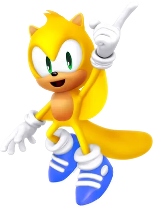 Animated Yellow Squirrel Character