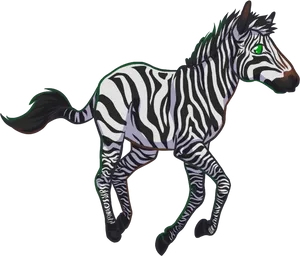 Animated Zebra Galloping PNG image