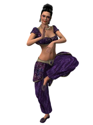 Animated3 D Model Indian Dancer