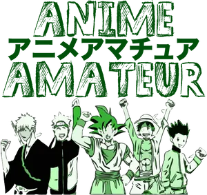 Anime Amateur Group Illustration PNG image