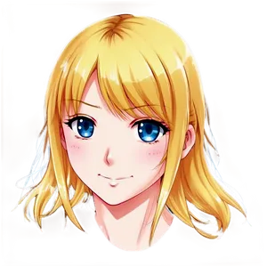 Anime Blond Hair PNG 06262024