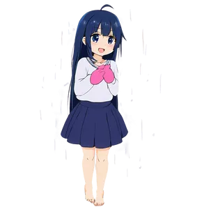 Anime Blush In Rain Png Npy PNG image