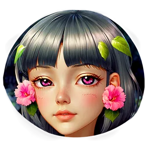 Anime Blush With Flowers Png Ifa PNG image
