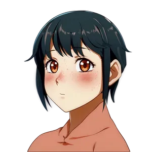 Anime Blush With Freckles Png Ghl86 PNG image