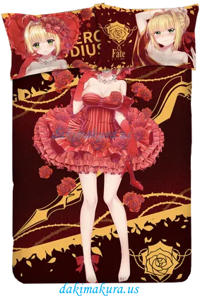 Anime Body Pillow Red Dress Character PNG