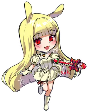 Anime Bunny Girl Illustration PNG image