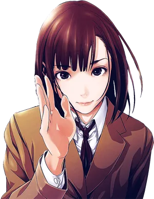 Anime Businesswoman Greeting PNG image