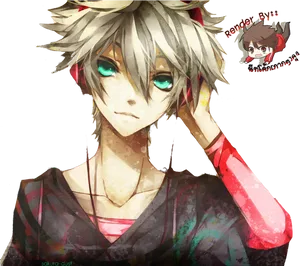 Anime Character Blonde Hair Green Eyes