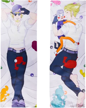 Anime Character Body Pillowwith Hat PNG