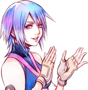 Anime Character Clapping Hands PNG image