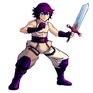 Anime Character In Battle Stance PNG 06252024 PNG