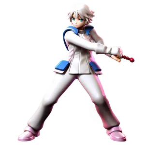 Anime Character In Battle Stance PNG Mox PNG