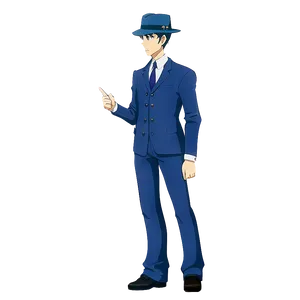 Anime Character In Detective Outfit PNG 06252024