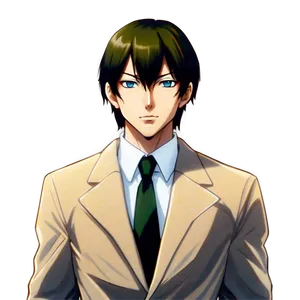 Anime Character In Formal Suit PNG 11 PNG