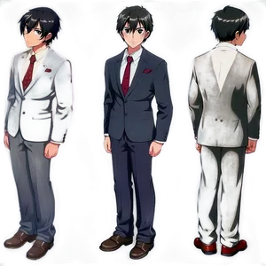 Anime Character In Formal Suit PNG 15 PNG