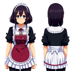 Anime Character In Maid Outfit PNG 06252024