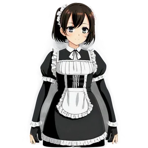 Anime Character In Maid Outfit PNG Dac PNG